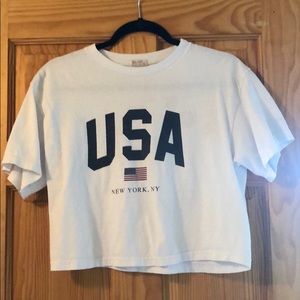 USA brandy melville cropped t-shirt